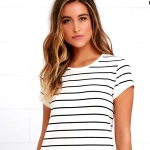 Lulu's Black and White striped t-shirt dress